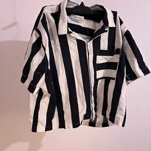 Urban outfitters Black and White Striped Shirt